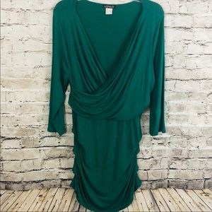VENUS Long Sleeved Ruched Dress